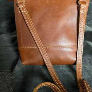 Portland Leather Company Festival crossbody bag in Honey